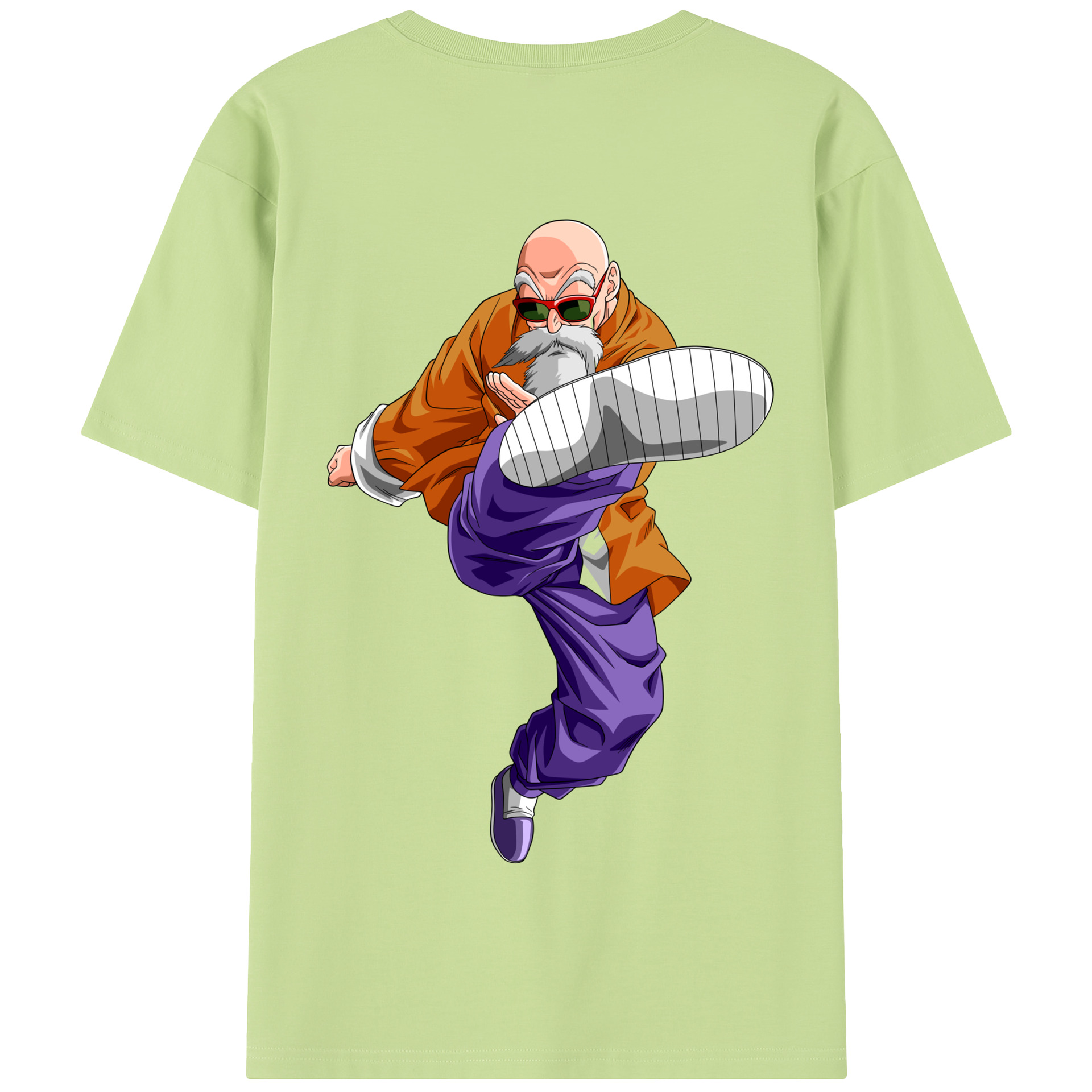 （画像用） ドラゴンボール 亀仙人（かめせんにん） DRAGON BALL Master Roshi Kame Sennin 綿100％半袖Tシャツ（背面プリント）